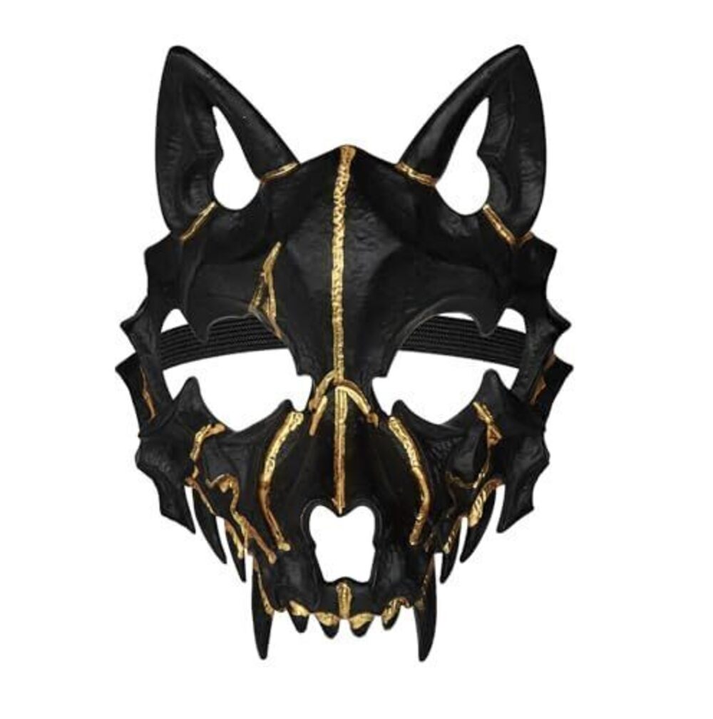 2284 Skeletal Wolf Masks Half Face Wolves Mask Party Animal Skull Mask